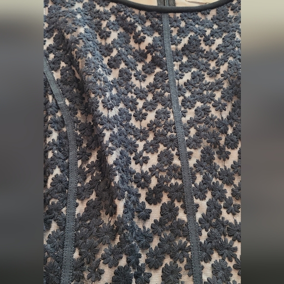 Loft Sleeveless Floral Lace Knee Length  Shift Tunic Sress Stretch 4 - Picture 5 of 7